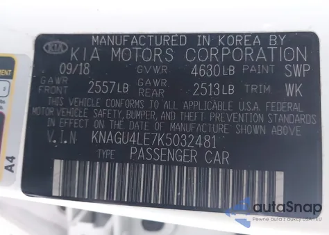 2019 Kia Optima Hybrid Ex from USA, damaged, VIN KNAGU4LE7K5032481